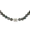 Image 2 : Tahitian Cultured Pearl Necklace With Diamond Clasp