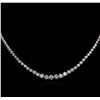Image 2 : 18KT White Gold 7.29ctw Diamond Necklace