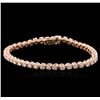 Image 1 : 14KT Rose Gold 2.57ctw Diamond Tennis Bracelet