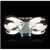 Image 2 : 1.50ct Fancy Blue Diamond Ring - 14KT White Gold
