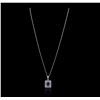 Image 2 : 14KT Two-Tone Gold 1.79ct Tanzanite and Diamond Pendant With Chain