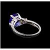 Image 3 : 2.72ct Tanzanite and Diamond Ring - 14KT White Gold