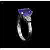 Image 4 : 2.72ct Tanzanite and Diamond Ring - 14KT White Gold