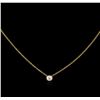Image 1 : 0.09ct Diamond Necklace - 14KT Yellow Gold