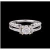 Image 2 : 14KT White Gold 0.61ct Diamond Engagement Ring