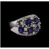 Image 1 : 14KT White Gold 2.34ctw Sapphire and Diamond Ring