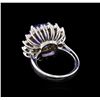 Image 3 : 7.05ct Tanzanite and Diamond Ring - 14KT White Gold