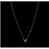 Image 2 : 14KT Rose Gold 0.03ct Diamond Butterfly Necklace