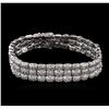 Image 1 : 5.50ctw Diamond Bracelet - 14KT White Gold