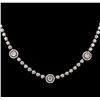 Image 1 : 2.53ctw Diamond Necklace - 14KT White Gold