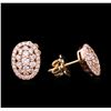 Image 2 : 0.85ctw Diamond Earrings - 14KT Rose Gold