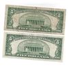 Image 2 : 1953 $5 Silver Certificate Currency Lot of 2