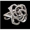 Image 1 : 14KT White Gold 0.40ctw Diamond Ring