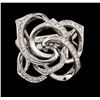 Image 2 : 14KT White Gold 0.40ctw Diamond Ring