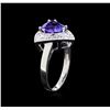 Image 4 : 2.52ct Tanzanite and Diamond Ring - 14KT White Gold