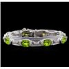 Image 1 : Crayola 20.00ctw Peridot and White Sapphire Bracelet - .925 Silver