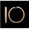 Image 2 : 5.77ctw Diamond Hoop Earrings - 18KT Rose Gold