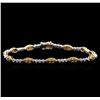 Image 1 : 14KT Two-Tone Gold 1.56ctw Diamond Bracelet