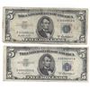 Image 1 : 1953 $5 Silver Certificate Currency Lot of 2