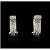 Image 1 : 18KT White Gold 1.21ctw Diamond Earrings