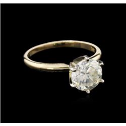 EGL INT Cert 2.20ct Diamond Solitaire Ring - 14KT Yellow Gold