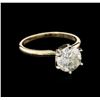 Image 1 : EGL INT Cert 2.20ct Diamond Solitaire Ring - 14KT Yellow Gold