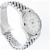 Image 3 : Rolex Stainless Steel 1.00ctw Diamond and Sapphire DateJust Men's Watch