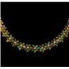 Image 2 : 30.87ctw Opal and Diamond Necklace - 14KT Yellow Gold