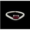Image 2 : 0.83ct Ruby and Diamond Ring - 14KT White Gold