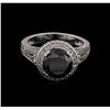 Image 2 : 4.79ctw Black Diamond Ring - 14KT White Gold