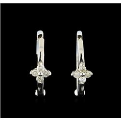 0.10ctw Diamond Earrings - 14KT White Gold