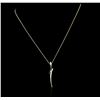 Image 2 : 14KT Two-Tone Gold 0.07ct Diamond Pendant With Chain