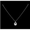 Image 2 : 3.46ct Aquamarine and Diamond Pendant - 14KT White Gold