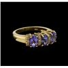 Image 1 : 1.42ctw Tanzanite and Diamond Ring - 14KT Yellow Gold