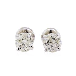 1.00ctw Diamond Stud Earrings - 14KT White Gold