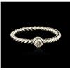 Image 2 : 14KT White Gold 0.09ct Diamond Ring