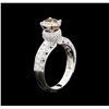 Image 4 : 1.81ctw Light Brown Diamond Ring - 18KT White Gold