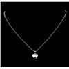 Image 3 : 14KT White Gold Heart Locket Pendant With Chain