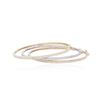 Image 1 : 14KT Three-Tone Gold 2.64ctw Diamond Bangle Bracelets