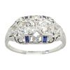 Image 1 : 0.96ctw Vintage Diamond Ring - 20KT White Gold