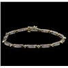 Image 1 : 14KT Two-Tone Gold 0.59ctw Diamond Bracelet