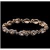 Image 2 : 8.33ctw Morganite and Diamond Bracelet - 14KT Rose Gold