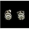 Image 1 : 1.50ctw Diamond Solitaire Earrings - 14KT White Gold