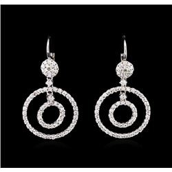 1.60ctw Diamond Earrings - 14KT White Gold