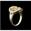 Image 3 : 14KT Yellow Gold 0.75ctw Multi Gemstone and Diamond Ring