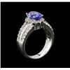 Image 3 : 14KT White Gold 2.48ct Tanzanite and Diamond Ring