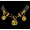 Image 1 : 22KT Yellow Gold Coin Dangle Choker