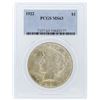 Image 1 : 1922 PCGS MS63 Peace Silver Dollar