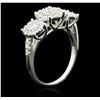 Image 3 : 14KT White Gold 0.85ctw Diamond Ring