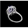 Image 3 : 3.06ct Tanzanite and Diamond Ring - 14KT White Gold